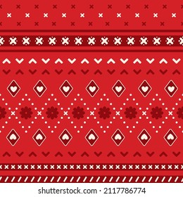 Fair Isle Knit Holiday Sweater Christmas Seamless Background Pattern Repeat