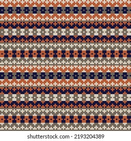 Fair isle seamless pattern design for knitwear, fashion textile, graphics