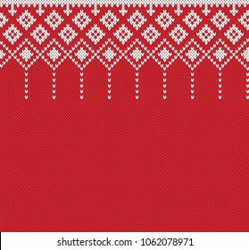 Fair Isle Style Seamless Knitted Pattern