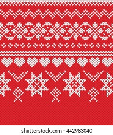 Fair Isle Sweater Design. Seamless Knitting Pattern