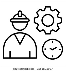 Ilustração do vetor do ícone de estrutura de tópicos de prática de trabalho razoável