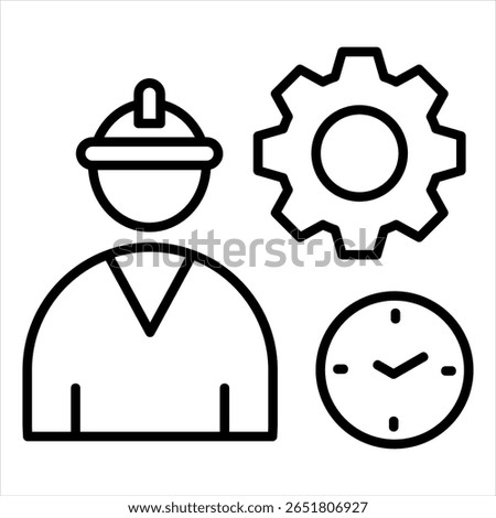 Fair Labor Practice Outline Icon Vector Illustration