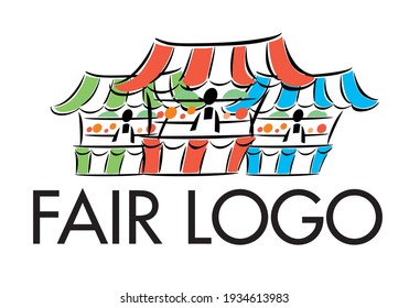 Logotipo justo. Diseño elegante. Estanques de comercio