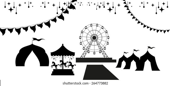 Fair. The outline vector composition.