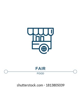 fair outline vector icon. simple element illustration. fair outline icon from editable food concept. can be used for web and mobile
