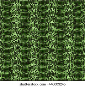 Fair Pattern sweater design on the wool knitted texture.Bright turquoise Knitting Ornament, crochet