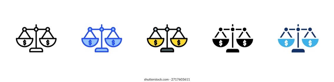 Fair-Pay-Symbolsammlung mit mehreren Stilen