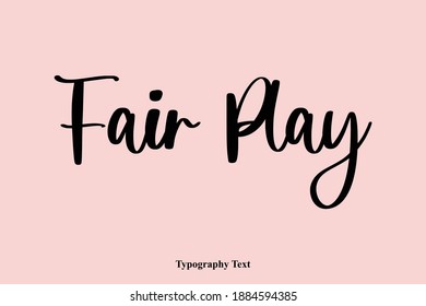 Fair Play Typescript Text Quote On Light Pink Background