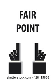 FAIR POINT typography vector illustration