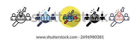 Fair Recruitment Icon Multiple Vector Illustration