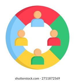 Ilustración vectorial de estilo plano Fair Compartir Icon
