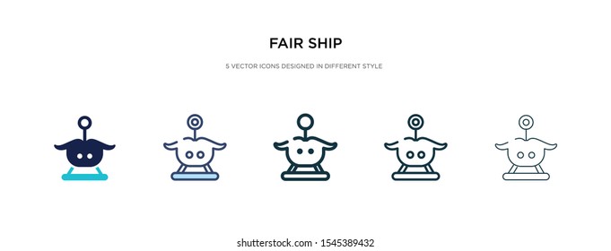 fair ship icon in different style vector illustration. two colored and black fair ship vector icons designed in filled, outline, line and stroke style can be used for web, mobile, ui