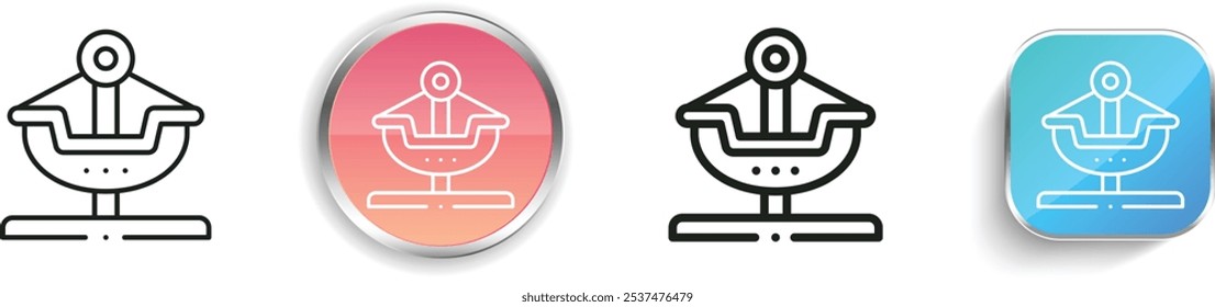 fair ship icon. Thin Linear, Regular and Button Style Design Isolated On White Background