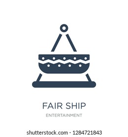 fair ship icon vector on white background, fair ship trendy filled icons from Entertainment collection, fair ship vector illustration