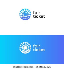 fair ticket logo template vector illustration