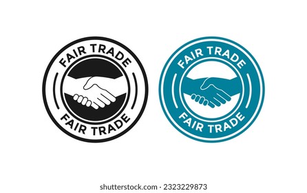 Fair trade badge logo vector design. Suitable for business, work team and information