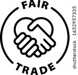 fair trade black outline icon
