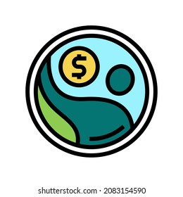 fair trade cosmetic color icon vector. fair trade cosmetic sign. isolated symbol illustration
