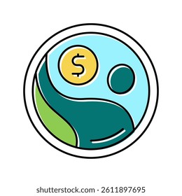 fair trade cosmetic color icon vector. fair trade cosmetic sign. isolated symbol illustration