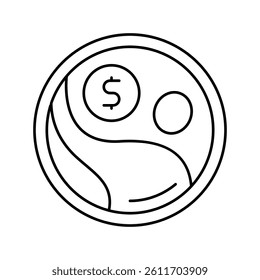 fair trade cosmetic line icon vector. fair trade cosmetic sign. isolated contour symbol black illustration