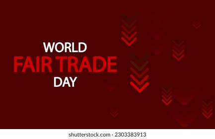 Fair Trade Day World down banner, vector art illustration.
