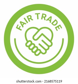 fair trade green outline icon