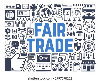FAIR TRADE - Hand drawn vector illustration