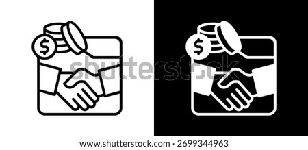 Fair Trade Hands Icon multistyle Vector Illustration