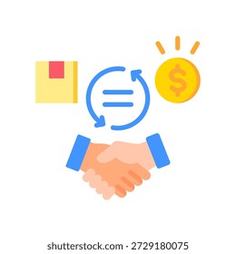 Fair Trade Icon Flat Vector Illustration