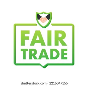 Fair trade icon, label. Professional partnership and networking. Vector stock illustration