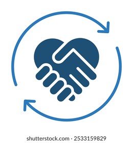 Fair Trade icon line vector illustration