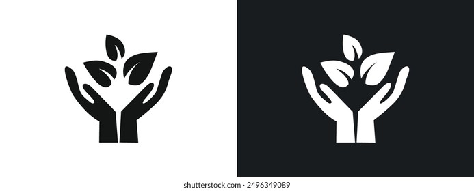 Conjunto de gráficos lineales de icono de comercio justo Vector en negro