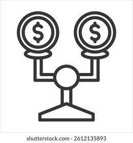 Fair Trade Icon Vector Illustration Outline