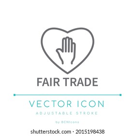 Fair Trade Line Icon. Ethical Business Vector Symbol.