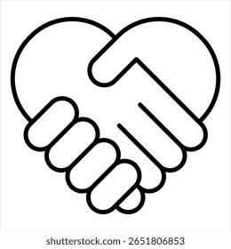 Icono de esquema de comercio justo Ilustración vectorial