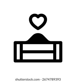 Comercio justo. Icono de Vector de trazo delineado con detalles rellenos de negro.