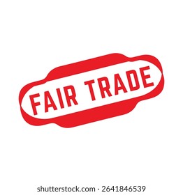 Fair Trade Rubber stamp design. VECTOR ILLUSTRATION.