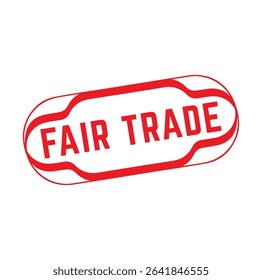 Fair Trade Rubber stamp design. VECTOR ILLUSTRATION.