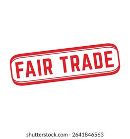 Fair Trade Rubber stamp design. VECTOR ILLUSTRATION.