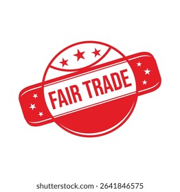 Fair Trade Rubber stamp design. VECTOR ILLUSTRATION.