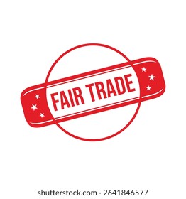 Fair Trade Rubber stamp design. VECTOR ILLUSTRATION.