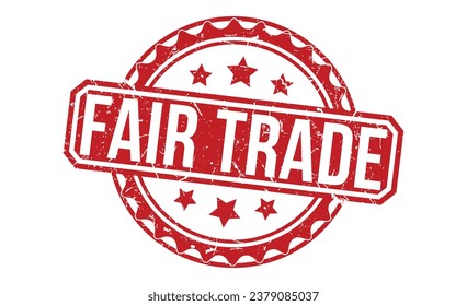 fair trade rubber stamp vector illustration on white background. fair trade rubber stamp