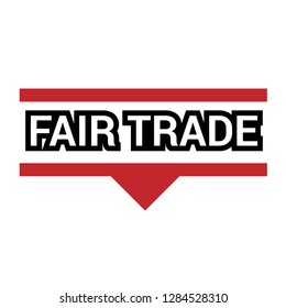 fair trade sign - speech bubble, sticker,tag,label.