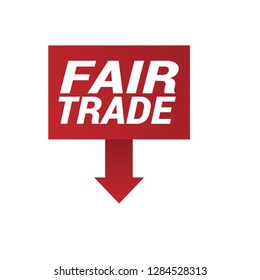 fair trade sign - speech bubble, sticker,tag,label.