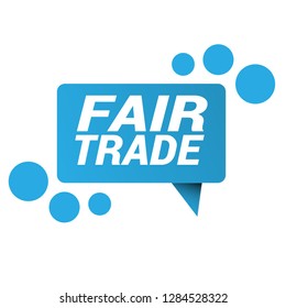 fair trade sign - speech bubble, sticker,tag,label.