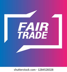 fair trade sign - speech bubble, sticker,tag,label.