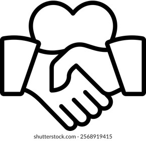 Fair Trade Vector Lineal Icon On White Background.