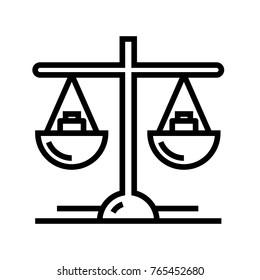 Fair trade vector outline icon