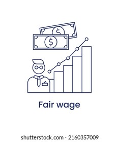 Fair Wage Icon Esg Social Concept Stock Vector (Royalty Free ...