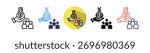 Fair Wage Icon Multiple Vector Illustration